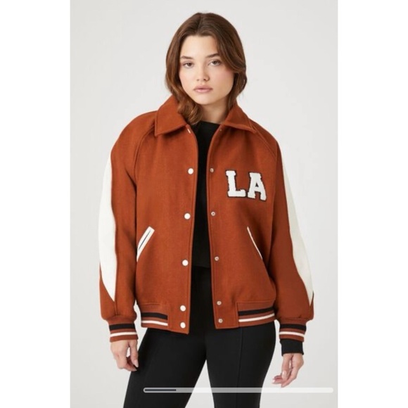 Forever 21 Jackets & Blazers - Forever 21 Women’s Varsity LA Letterman Jacket | L